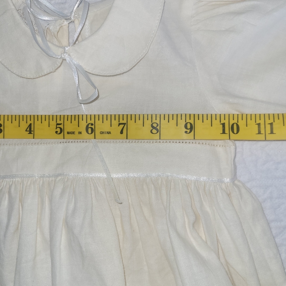 3/$20 Vintage Rendezvous Inc. New Orleans Cream Christening Baptisim Gown - Picture 9 of 11
